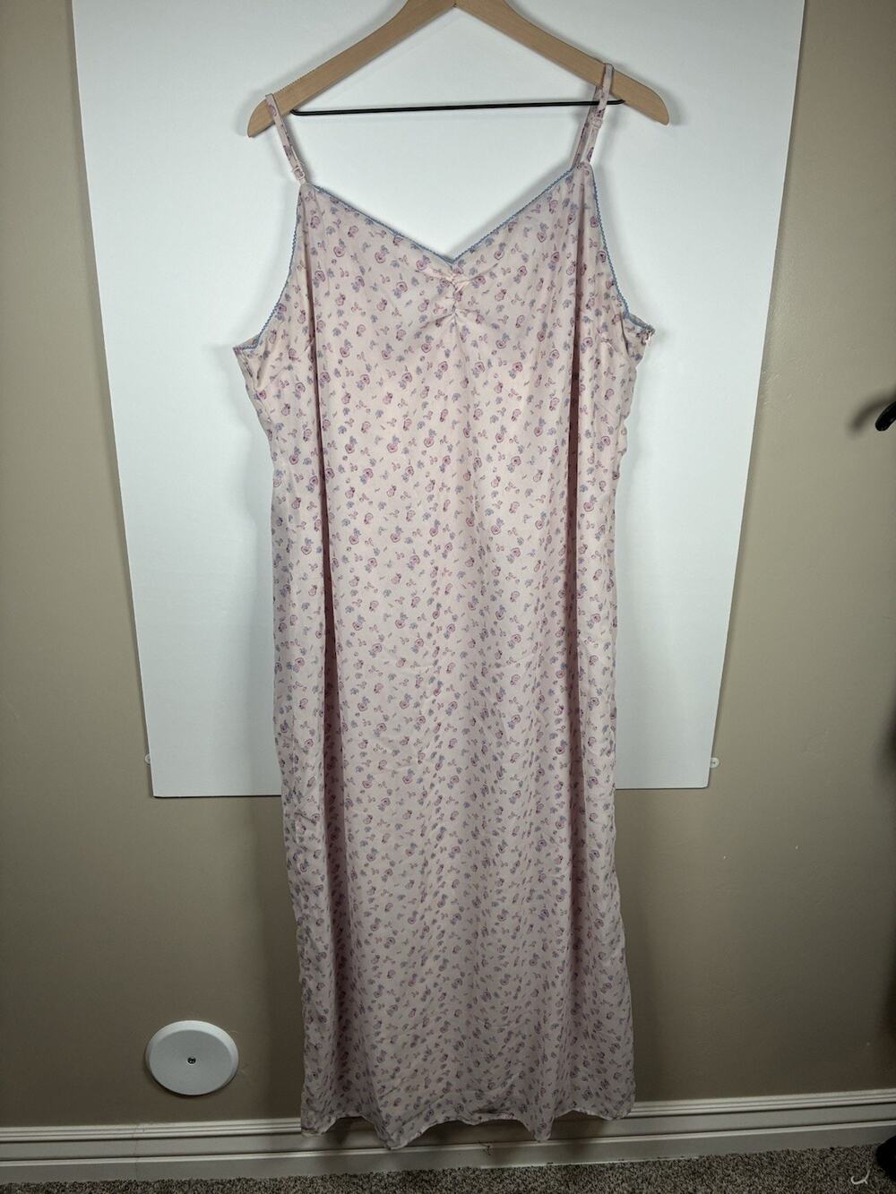 Daisy Street 6XL Pink Ditsy Floral Slip Dress Midi Cami Coquette Plus Size 24